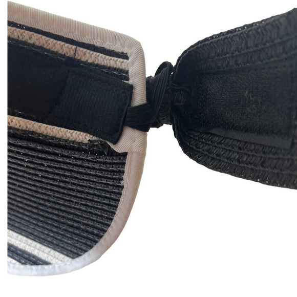 Vintage Y2K Magid Packable Women's Roll Up Wide Brim Sun Visor Two Tone Hat - Picture 5 of 7